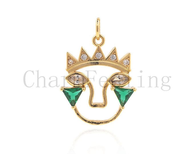 king pendant-King bracelet-king jewelry-crown charms 23.2*16.4*3mm 1pcs