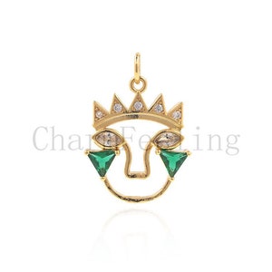 king pendant-King bracelet-king jewelry-crown charms 23.2*16.4*3mm 1pcs