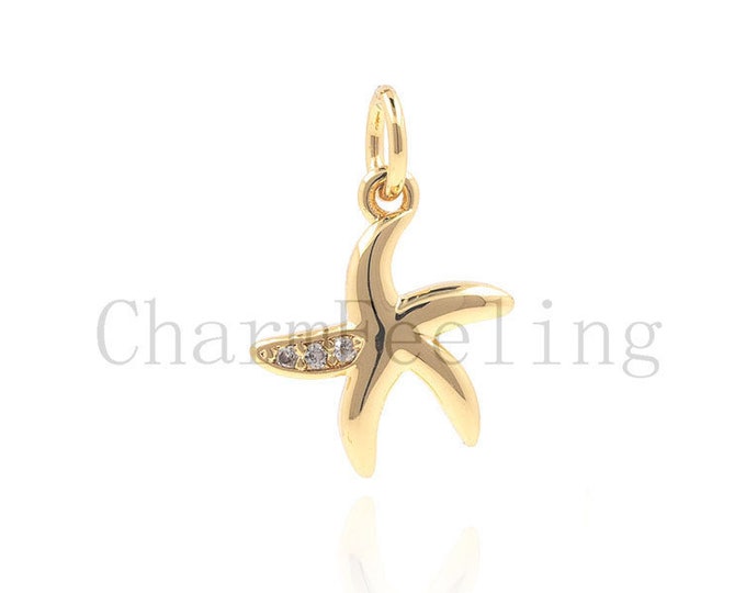 simple star necklace-pentagram charm-pentagram jewelry 16*11.2*2.1mm 1pcs