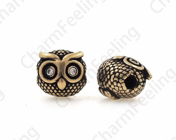 Owl beads, night eagle beads, owl lovers, beaded supplies 10*9*8mm 1pcs