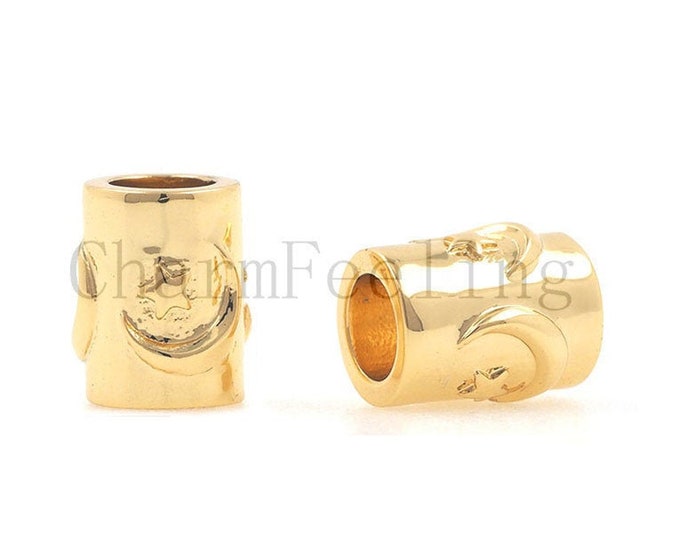 barrel spacer beads-brass barrel beads-metal tube beads 8.4*6.6mm 1pcs