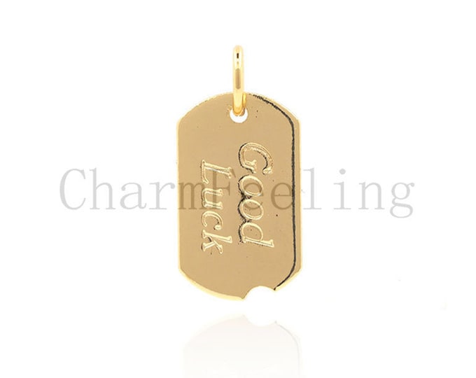long square necklace-Gold-plated nickel-free DIY bracelet necklace jewelry 18*9*1mm 1pcs