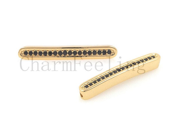 long tube bead-long tube spacer-Handmade Findings 3.4*26.5*3.6mm 1pcs