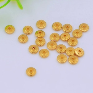 brass spacer beads,round metal beads,metal spacers,metal spacer beads 6mm 10pcs/20pcs/30pcs
