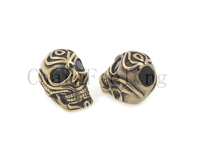 Pattern antique skull beads,Paracord KeyChain Beads,，550 Paracord Survival Bracelet  18*12.5*13mm 1pcs