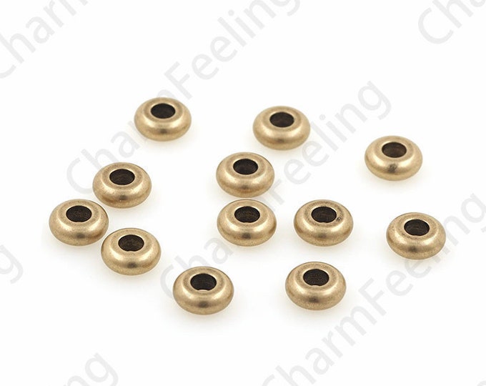 Retro Round flat Beads, Necklace Flat Beads, Bracelet Beaded, DIY Jewelry Making Accessories 6x2.3mm 1pcs