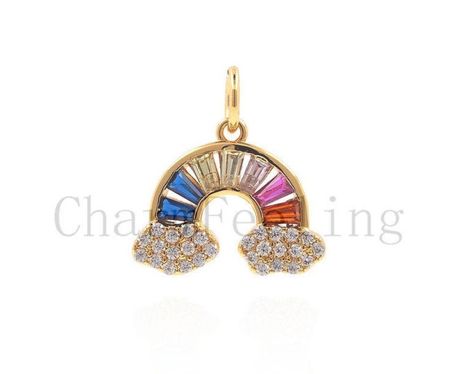 colourful necklace-colourful bracelet-multicolor rainbow-Rainbow accessories 15.3*14.3*2.1mm 1pcs