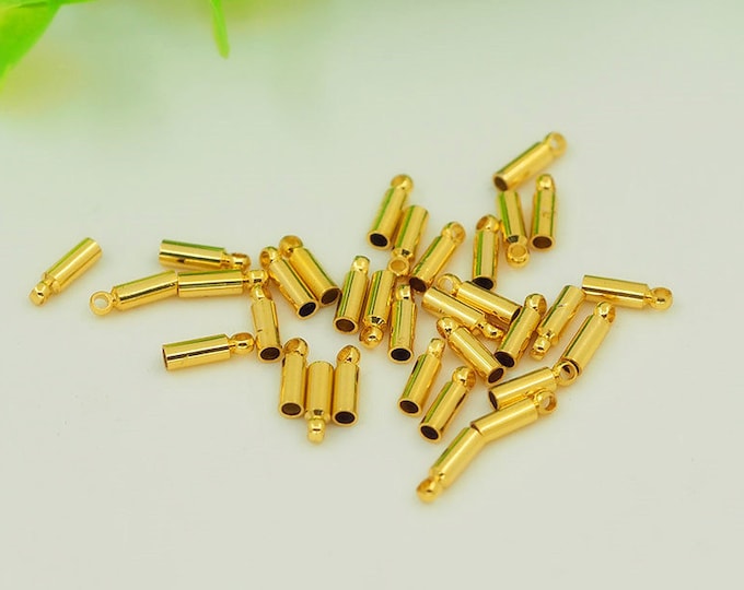 brass end cap,metal cord ends,kumihimo end caps,Nickel Free DIY Jewelry Accessory 7*2mm 10pcs/20pcs/30pcs