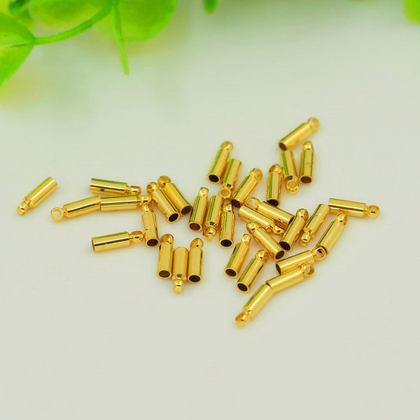 brass end cap,metal cord ends,kumihimo end caps,Nickel Free DIY Jewelry Accessory 7*2mm 10pcs/20pcs/30pcs