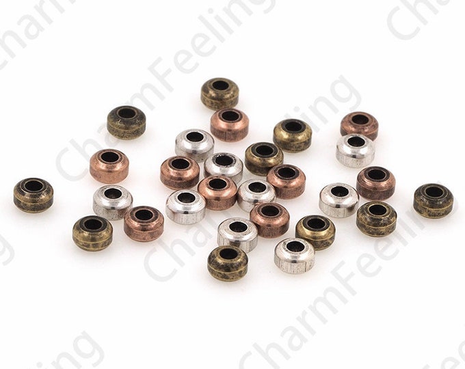 Round Flat Beads, Bracelet Spacer Beads, Spacer Beads, Bracelet Beads, DIY Jewelry Making Accessories 4.8x2.8mm 1pcs