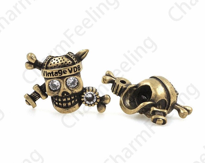 skull spacer beads,skull prayer beads,paracord jewelry,survival bracelet 24*23*11mm 1pcs