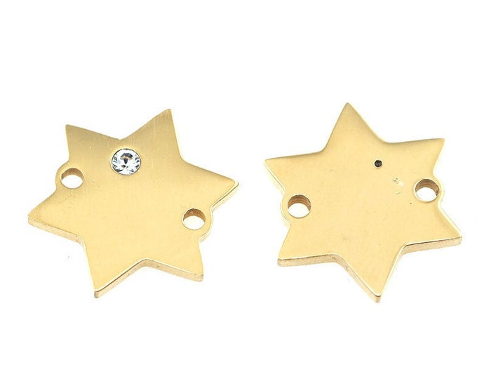 Hexagon connector, hexagonal bracelet, hexagonal pendant, hexagonal charm 15*13mm 1pcs