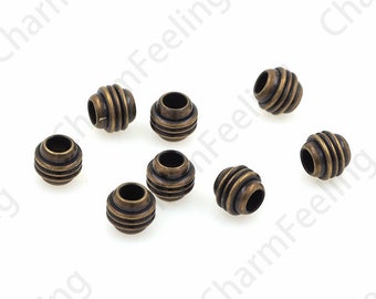 Retro Layered Oval Spacer Beads, Spacer Beads, Bracelet Beads, Jewelry Beads, DIY Jewelry Making Accessories 5.7x5mm 1pcs