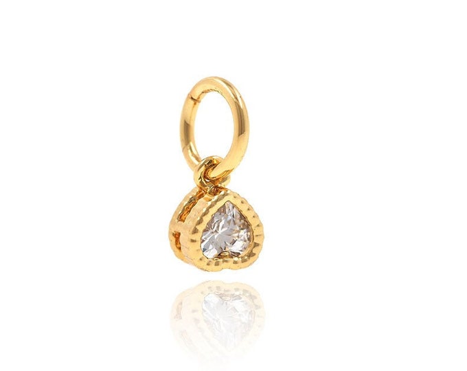 heart love pendant,pave diamond heart,unique heart pend 9*4*3mm 1pcs
