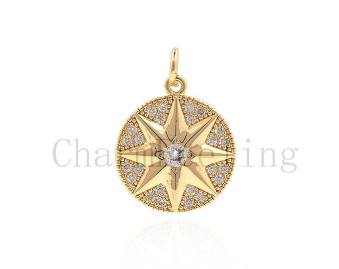 jewish star necklace-diamond star pendant-jewish star of david-Jewelry making star 20.8*15.2*2.4mm 1pcs