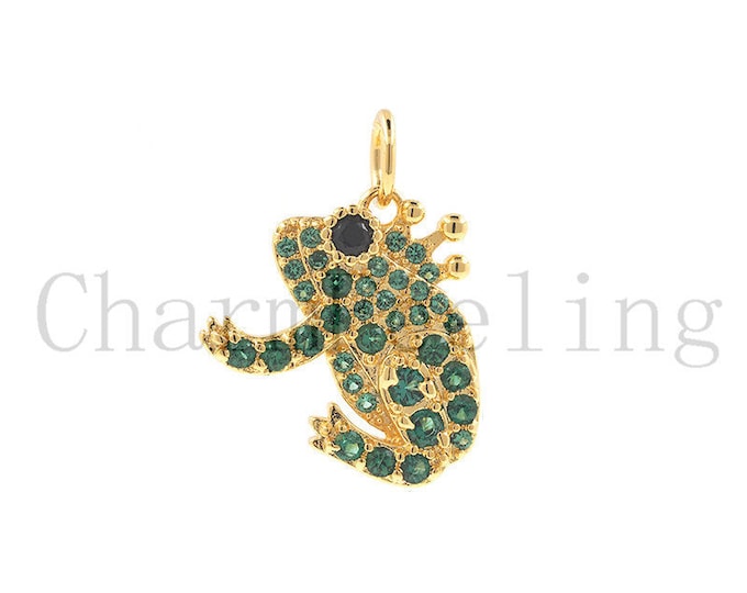 frog necklace-frog earrings-frog jewelry 18.5*14*2.2mm  1pcs