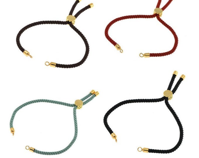 10pcs,Adjustable bracelet with initial slider,wish cord bracelet,Milian silk thread semi-finished bracelet 1pcs Single length of rope 11.5cm
