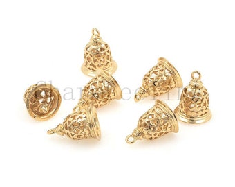 harmony bell pendant-bell jewelry-small bell charms-christmas bell charm 15*11.5mm 1pcs