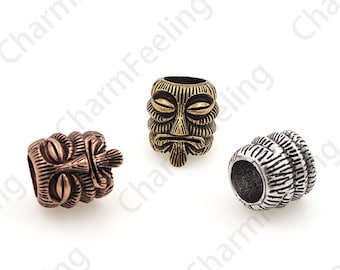 Skull bracelet, antique skull, metal skull beads, survival umbrella rope jewelry 16*15*17mm 1pcs