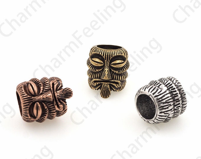 Skull bracelet, antique skull, metal skull beads, survival umbrella rope jewelry 16*15*17mm 1pcs