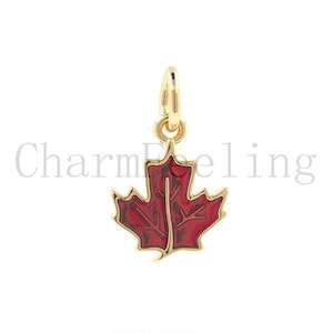Ahornblatt Halskette-kanadisches Blatt-Gold Blatt Anhänger-Herbst Schmuck 14.7*9.1*1.8 mm 1 Stk