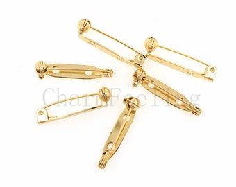 brass brooch,brooch setting,brooch pin backs,brooch diy,brooch supply,brooch findings  28*5mm 40*5mm 1pcs/5pcs/10pcs