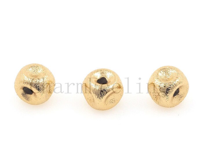 Brushed square beads-square spacer beads-Brass gold-plated nickel-free DIY jewelry 6.8*6mm  1pcs
