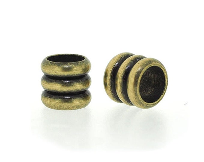 Antique barrel beads, barrel spacer beads, tube spacer beads,Bracelet beads,metal tube beads 6*5mm 1pcs
