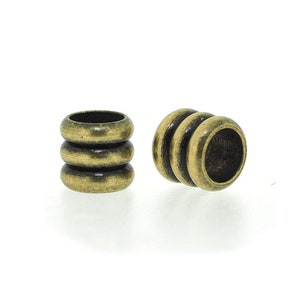 Antike Fass Perlen, Fass Spacer Perlen, Rohr Spacer Perlen, Armband Perlen, Metall Rohr Perlen 6 * 5mm 1pcs