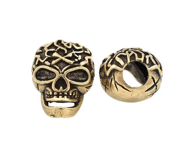 Antique Skull,paracord bead,lanyard skull beads,Charm Skull Skull Beads 19*14*12mm 1pcs