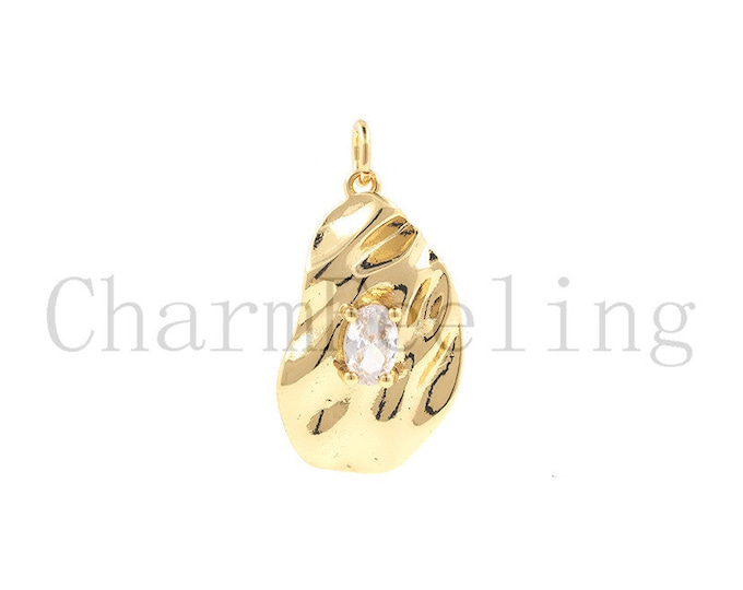 water drop necklace-water drop pendant-Tapered earrings-water drop charm 26*13.4*4.3mm  1pcs