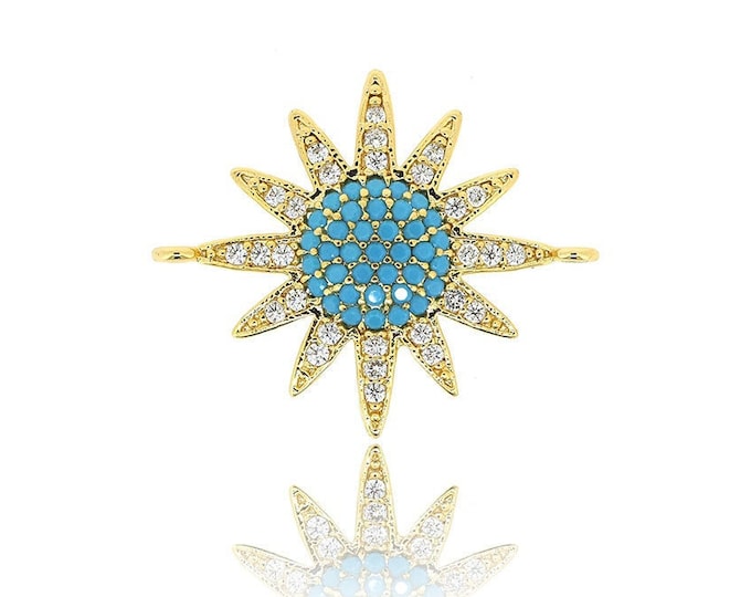 sunflower connector,sunflower pendant,Sun Flower Bracelet,sun flower jewelry 20*24*3mm 1pcs