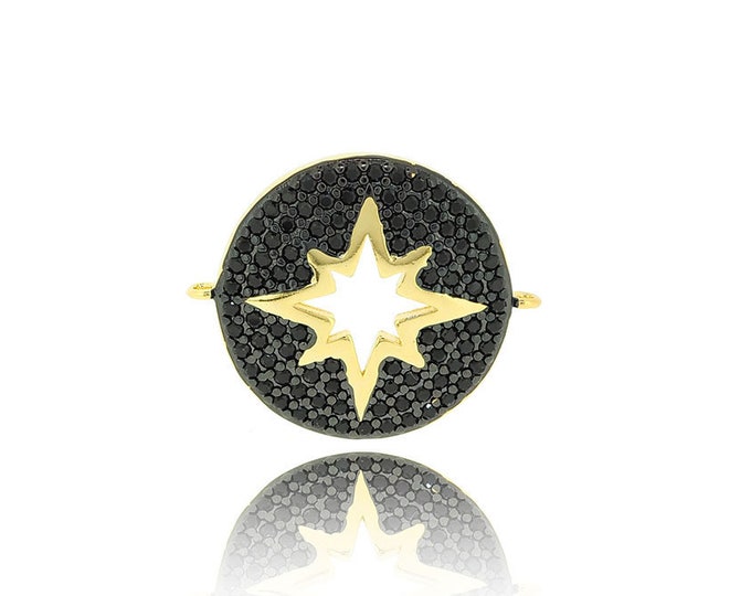 hexagon connector,hexagon charm,gold plated hexagon 20*24*3mm 1pcs