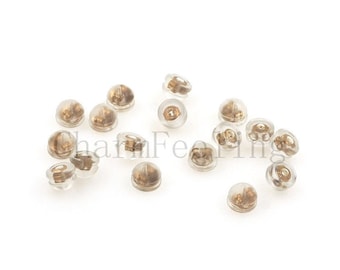 rubber back -earring stoppers-Brass gold-plated nickel-free DIY jewelry 4*5mm 10pcs/20pcs/50pcs