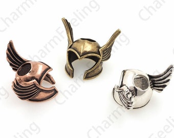 Roman Warrior Helmet Bead,Angel Wing Helmet for 550 Paracord Bracelet Making 25*23*15mm 1pcs