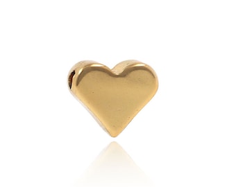Perles de spacer de coeur, perles de forme de coeur, perles à thème irlandais 7*6mm 10pcs/ 20pcs