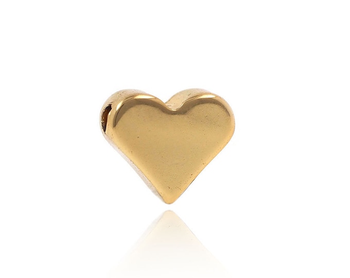 Heart spacer beads, heart shape beads,irish themed beads 7*6mm 10pcs/ 20pcs