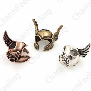 Roman Warrior Helmet Bead,Angel Wing Helmet for 550 Paracord Bracelet Making 25*23*15mm 1pcs