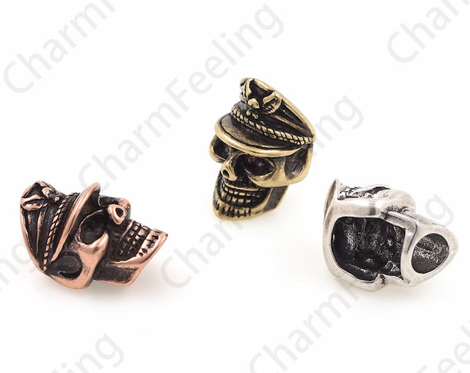 Antique Pirate Spacer Beads, Pirate Skull Charm, Pirate Charm, DEC Spacer Beads, Knife Beads, 550 Umbrella Cord 19x12.5x11.4mm 1pcs