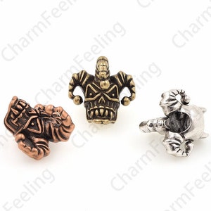 Clown lanyard skull beads, antique skulls, skull bone spacer beads,skull jewelry bead   22*22*20mm 1pcs