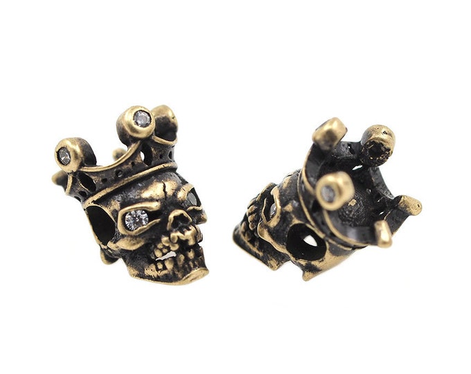 Skull Beads,Skull Spacer Beads,Skull Bracelet &Necklace Pendant,Vintage Pendant 14*10*10mm 1pcs