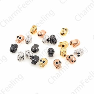 Antique Skull,Simulation Skull Head,knife lanyard bead,Jewelry Charm Skull 6*4*4mm 1pcs