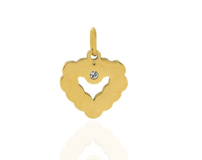 open heart pendant,unique heart pend,heart jewelry supply,bracelet diy heart 16*12*2mm 1pcs