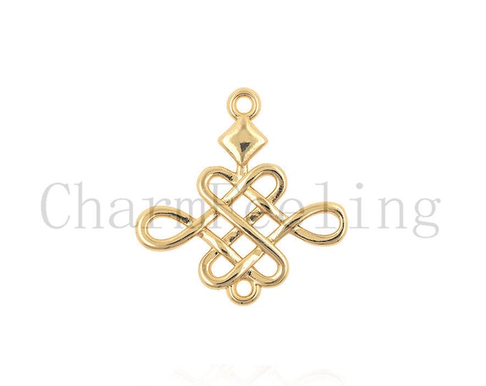 chinese knot pendant-love knot necklace-chinese knot jewelry 17.8*17.4*1.6mm  1pcs