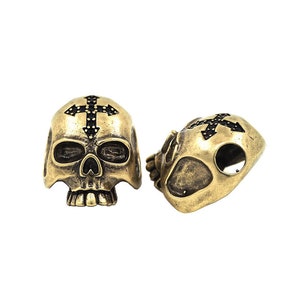 Antique skull beads,Skull spacer,lanyard bead，Paracord Bead survival bracelet 21*17*11mm 1pcs