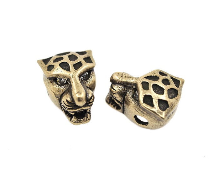 leopard head beads,leopard spacer beads,leopard bracelet,550 paracord bead 14*11*9mm 1pcs