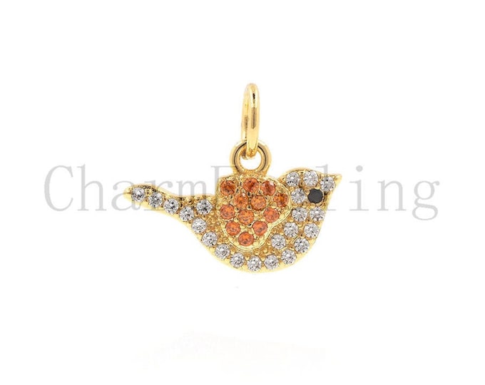 swallow pendant- swallow necklace- flying bird jewelry 12.5*14.5*2.2mm  1pcs