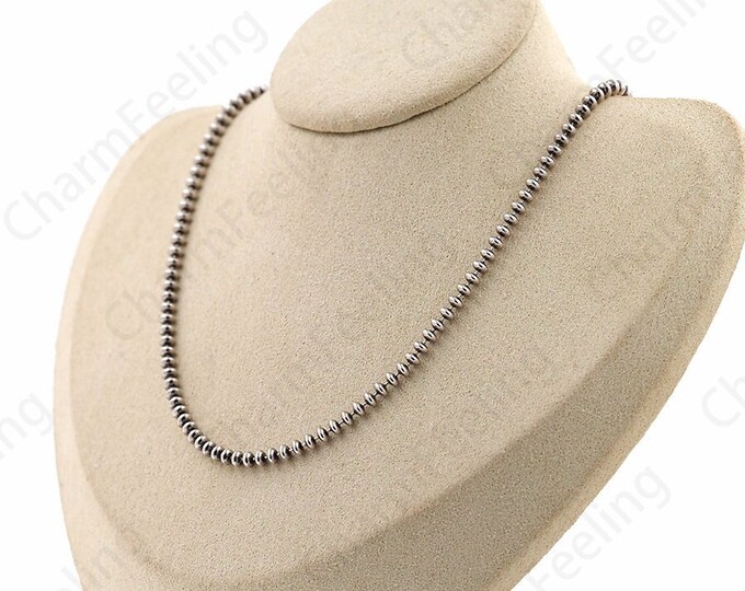 Fashion Necklace, Classic Necklace,Abacus Bead Necklace, S925 Silver Necklace, Beaded Necklace, Gift for Her, Chain Necklace,