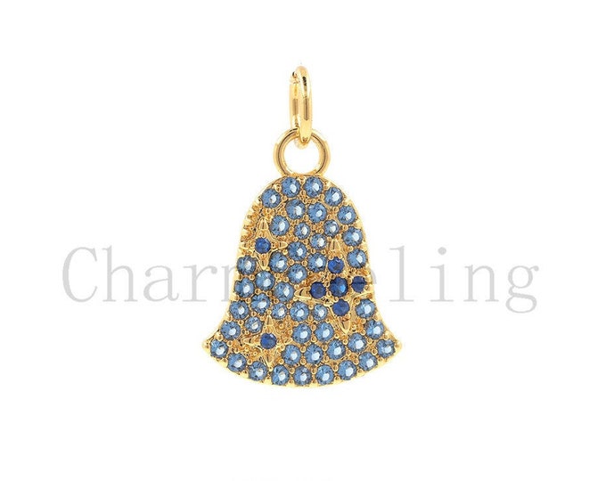 tinker bell necklace-jingle bell pendant-jingle bell charm-bell jewelry 18.7*12.2*1.9mm  1pcs