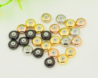 rubber beads,stopper bead,adjustable clasp,rubber stopper 7*3mm 10pcs/20pcs/30pcs